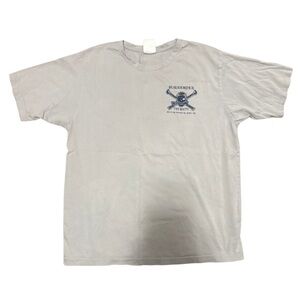 Gray Graphic T-Shirt with Skull Design